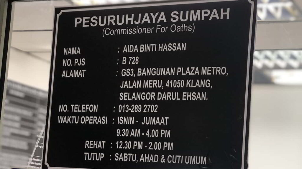 pejabat pesuruhjaya sumpah klang bangunan lhdn